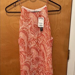 Orange Patterned Tank Top